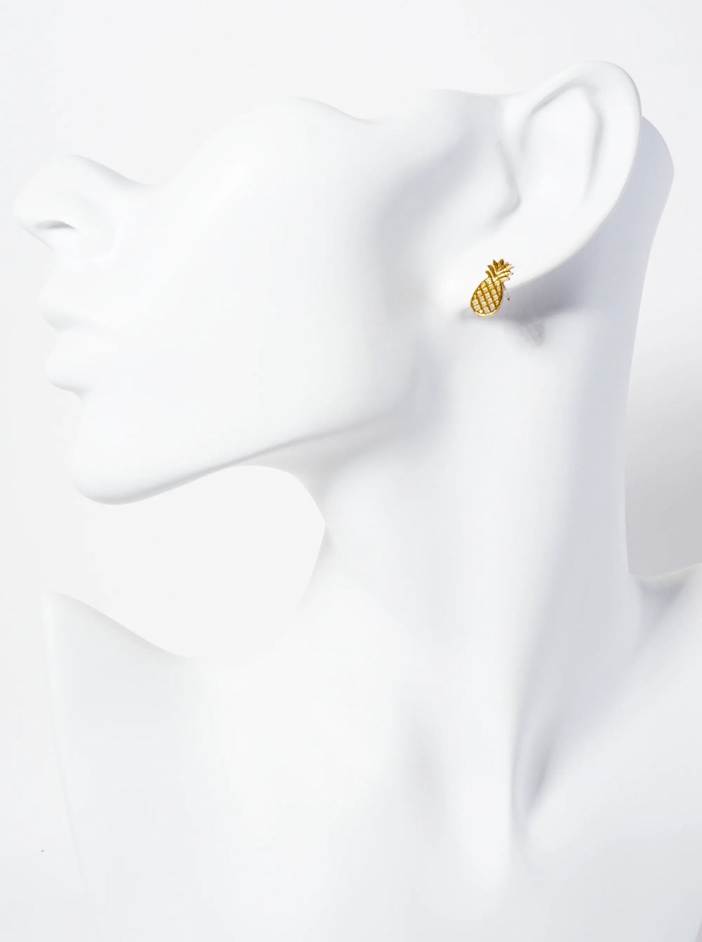 Spiritual-Theme 18K-Gold-Dipped Cubic-Zirconia Brushed-texture Butterfly Stud Earrings