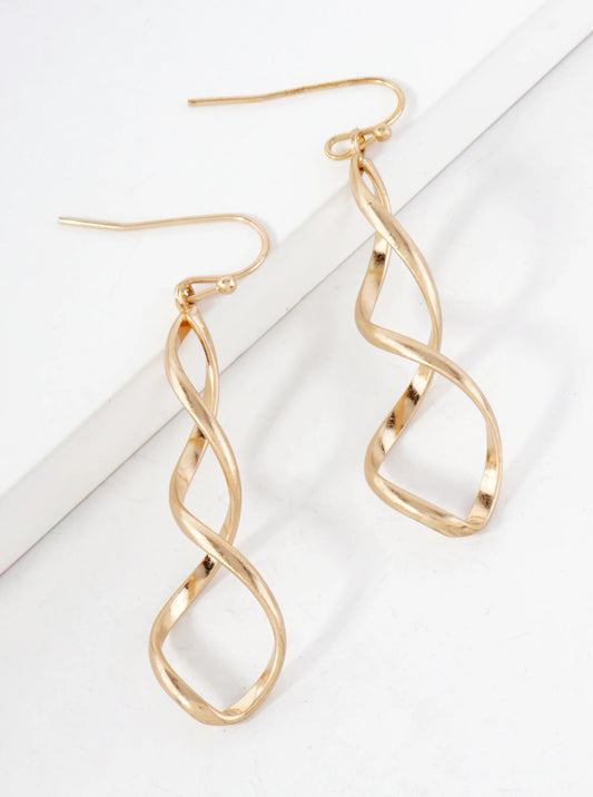 Twirl And Spiral Drop Dangle Earrings