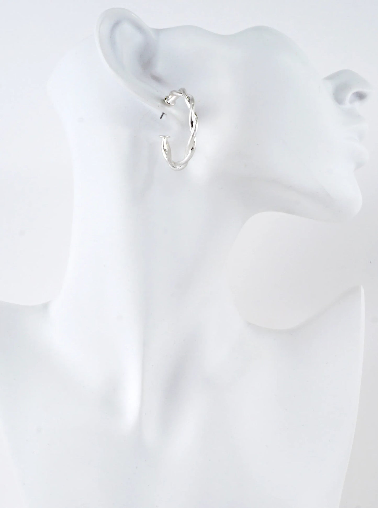 Twist Brass Wire Hoop Earrings