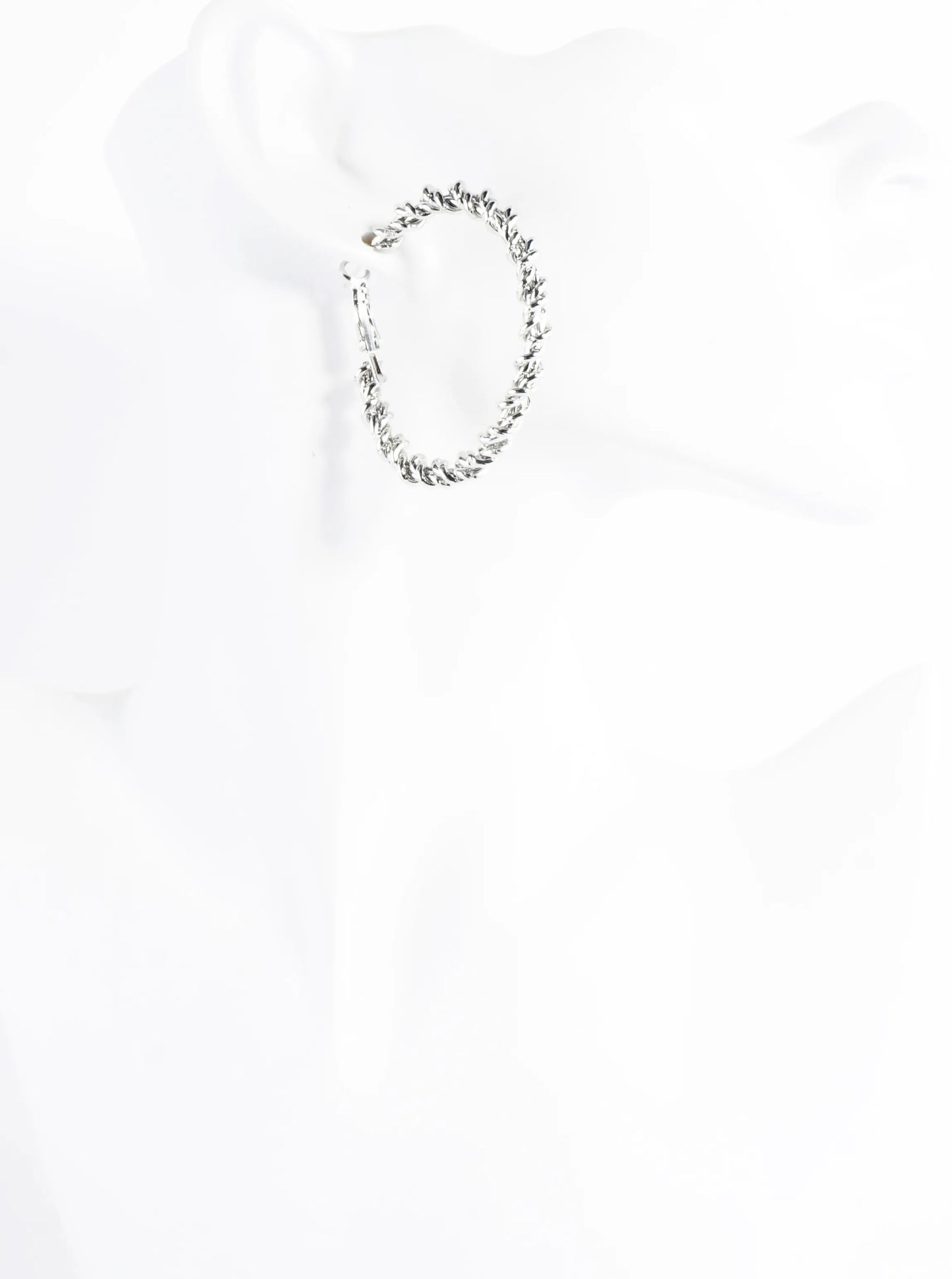 Twisted Brass Wire 2 Inch Hoop Earrings