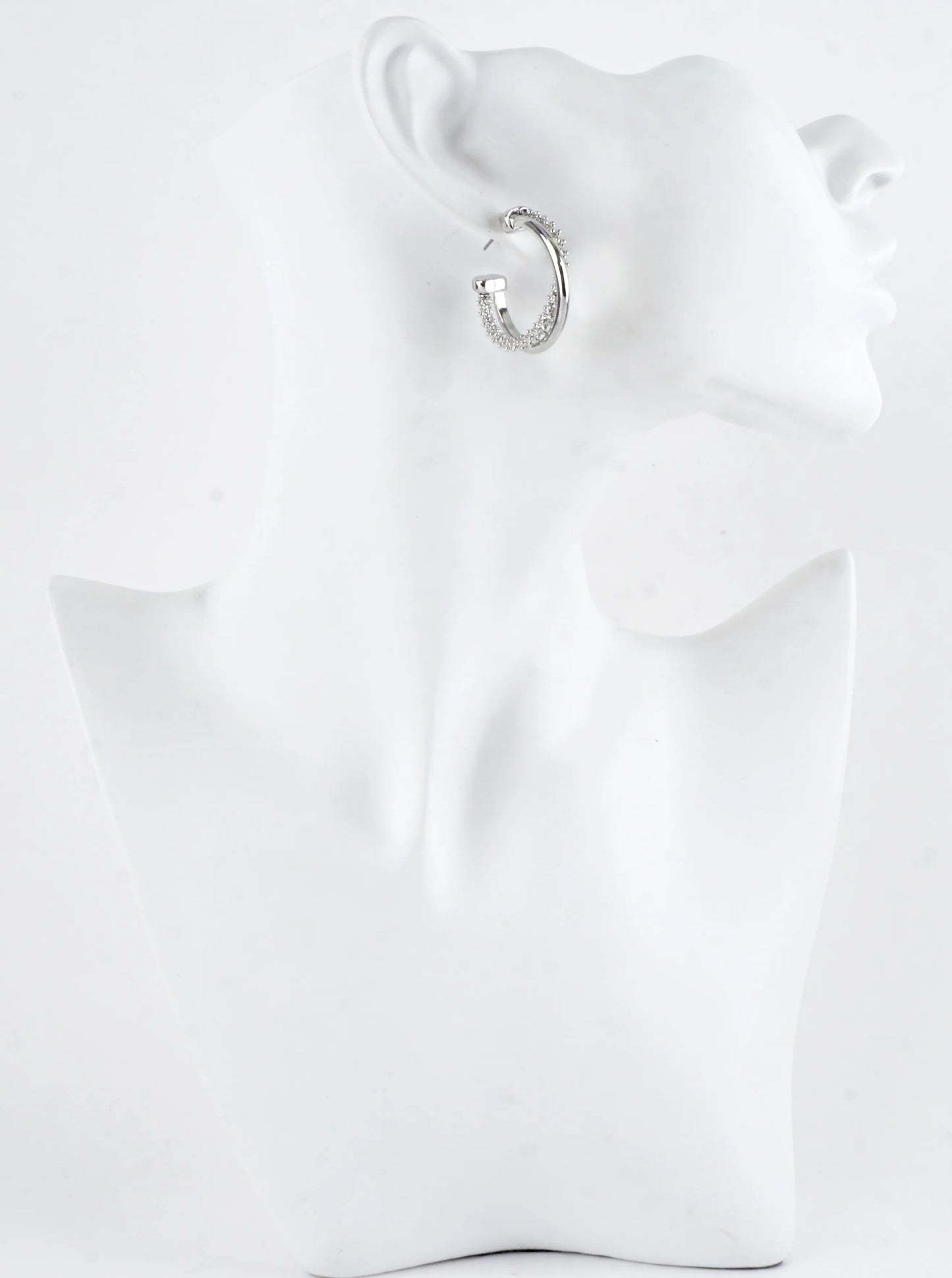 Two Texture Twist Hoop Earrings