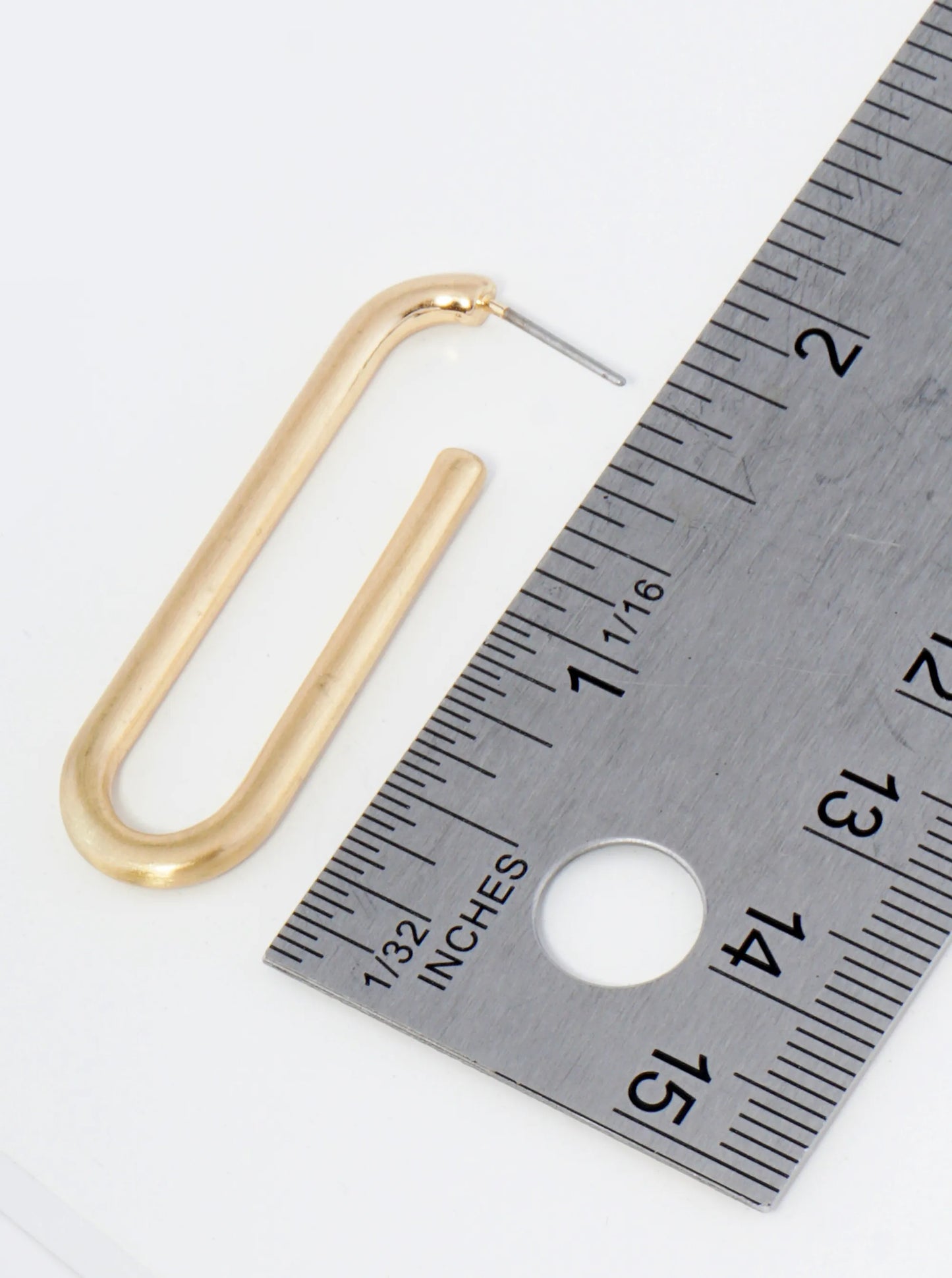 U Shape 45mm Geometric Metal Open Hoop Earrings
