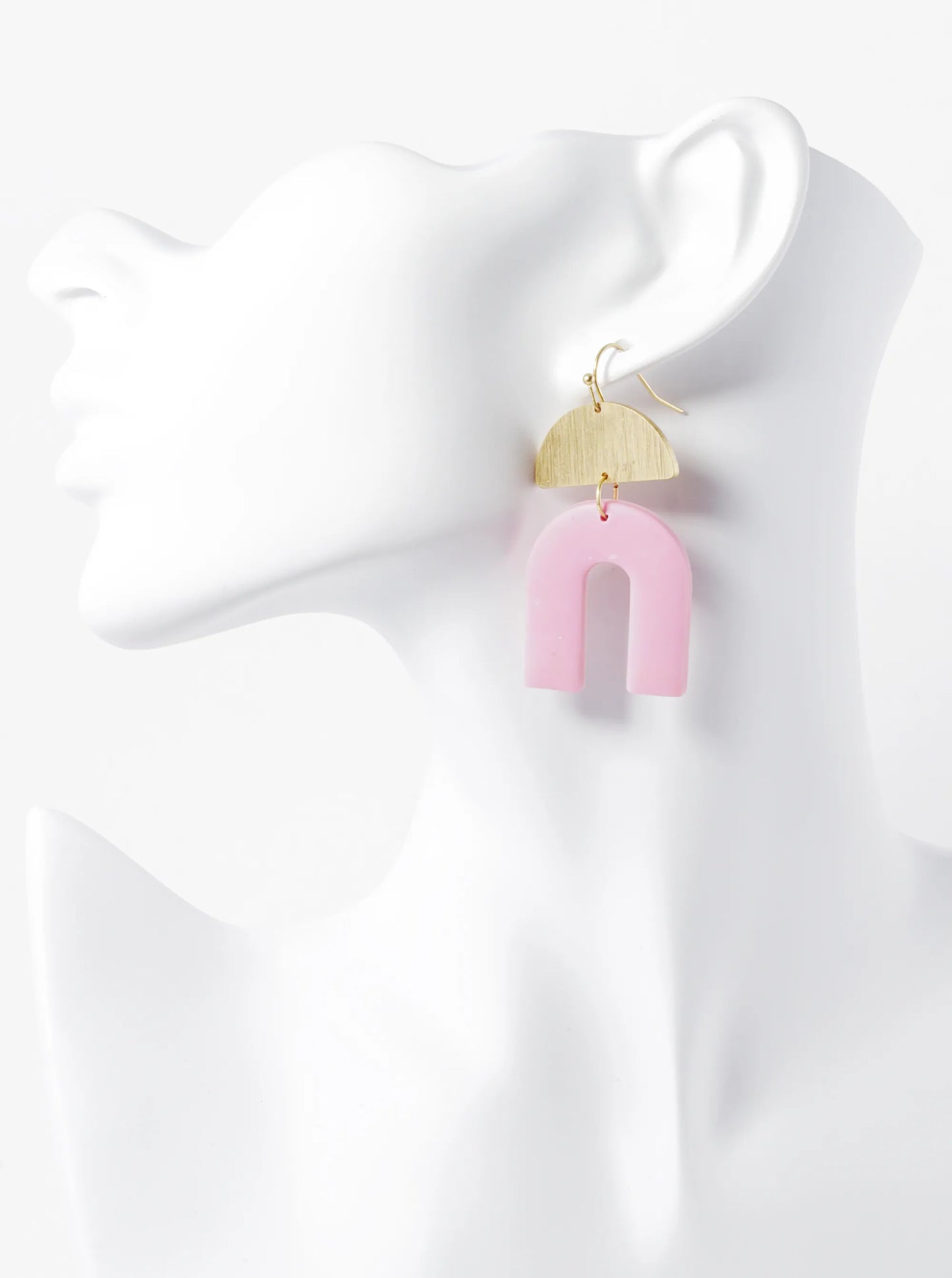 U Shaped Clay Drop Geometric Dangle Earrings