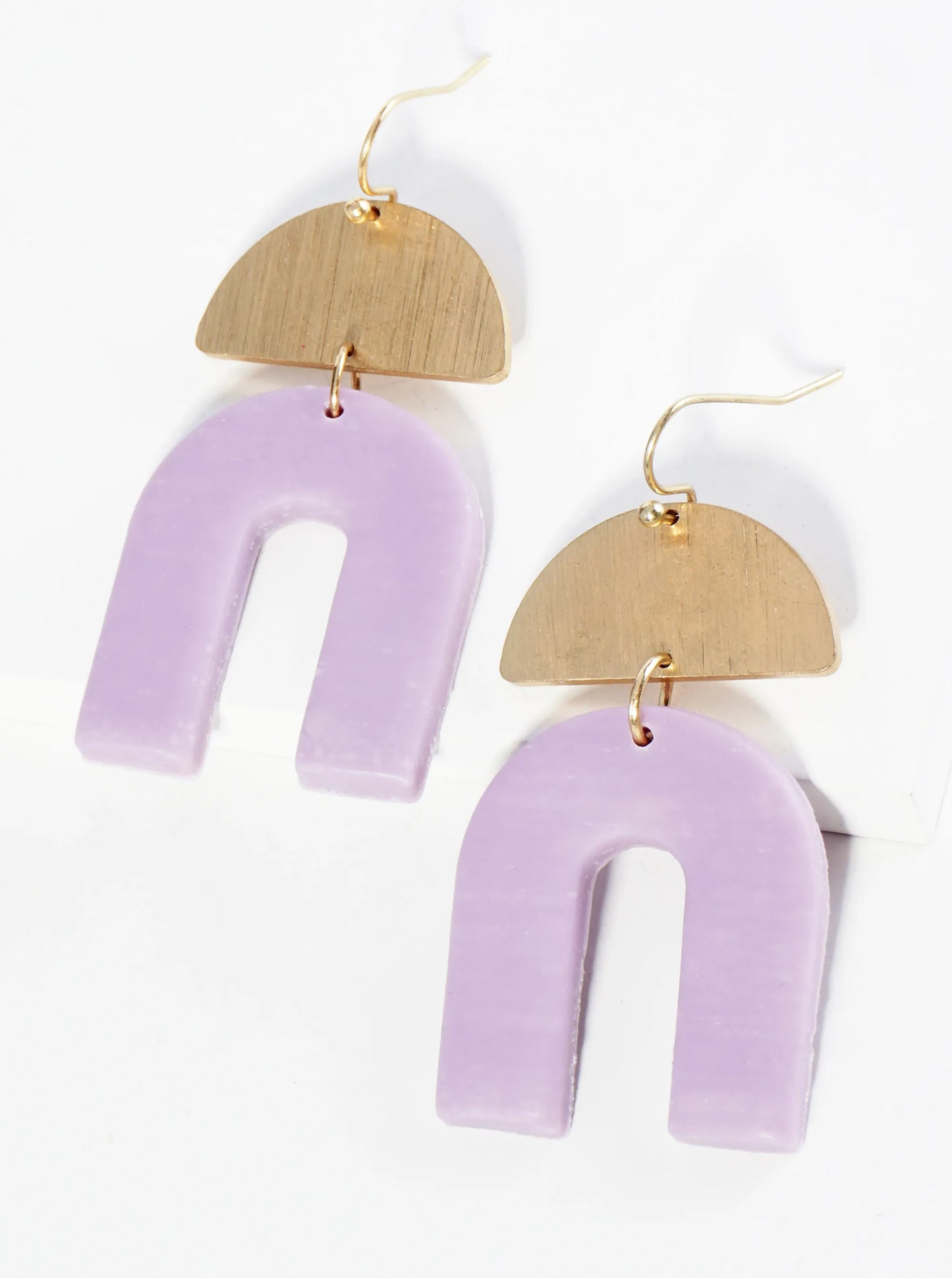 U Shaped Clay Drop Geometric Dangle Earrings