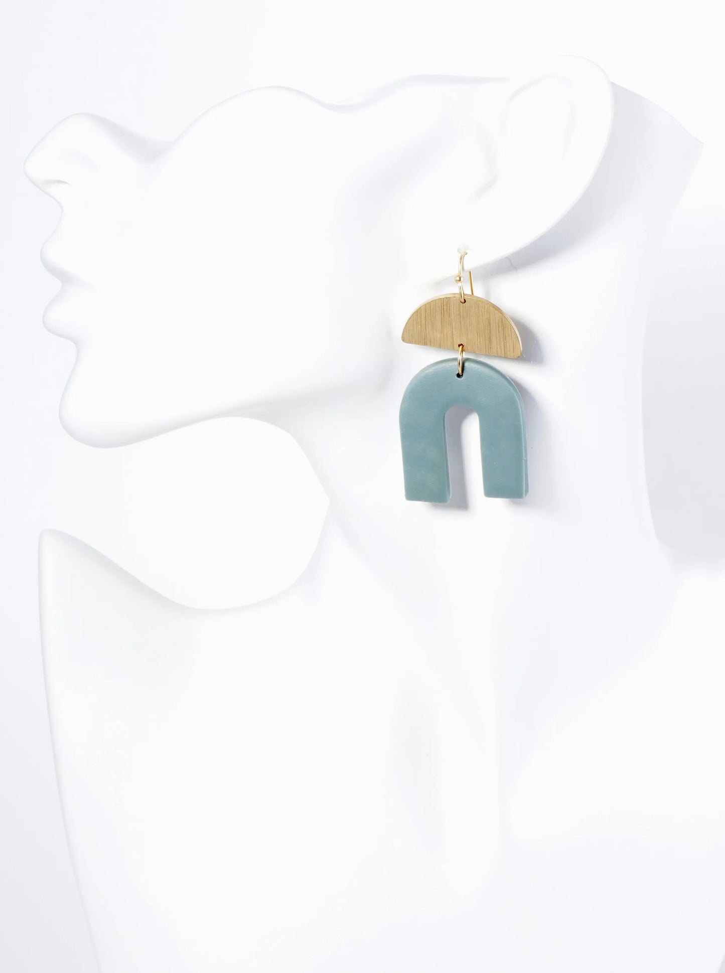 U Shaped Clay Drop Geometric Dangle Earrings
