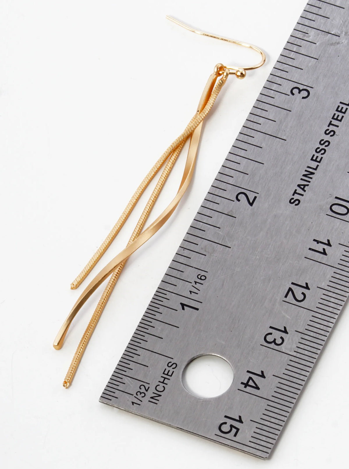 Wavy Bar Chain Drop Minimalist Dangle Earrings