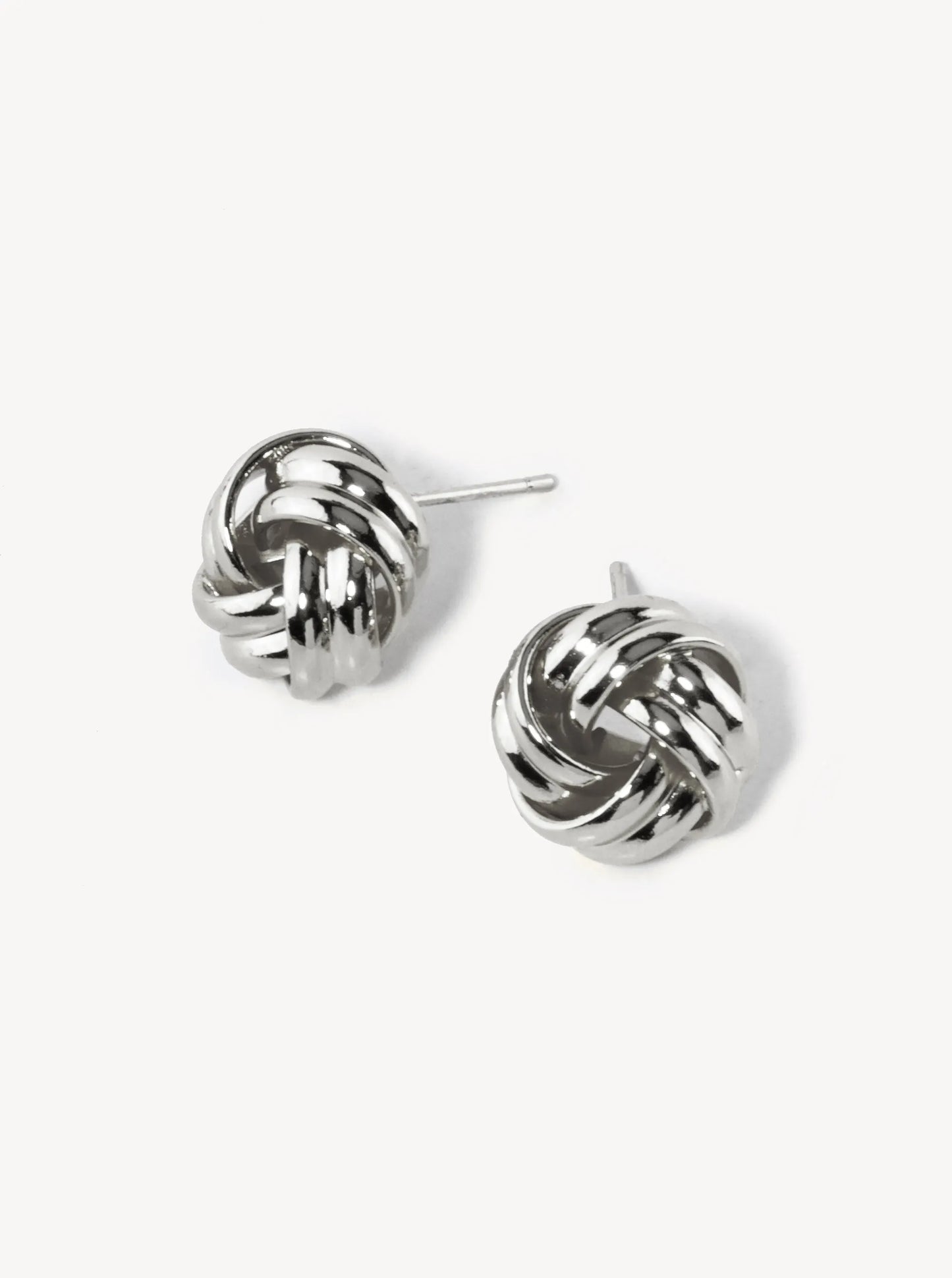 18K Gold Dipped 12mm Brass Love Knot Stud Earrings