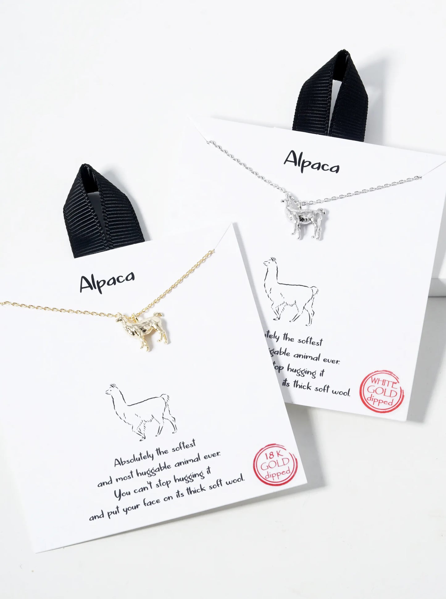 White Gold Dipped Alpaca Pendant Necklace