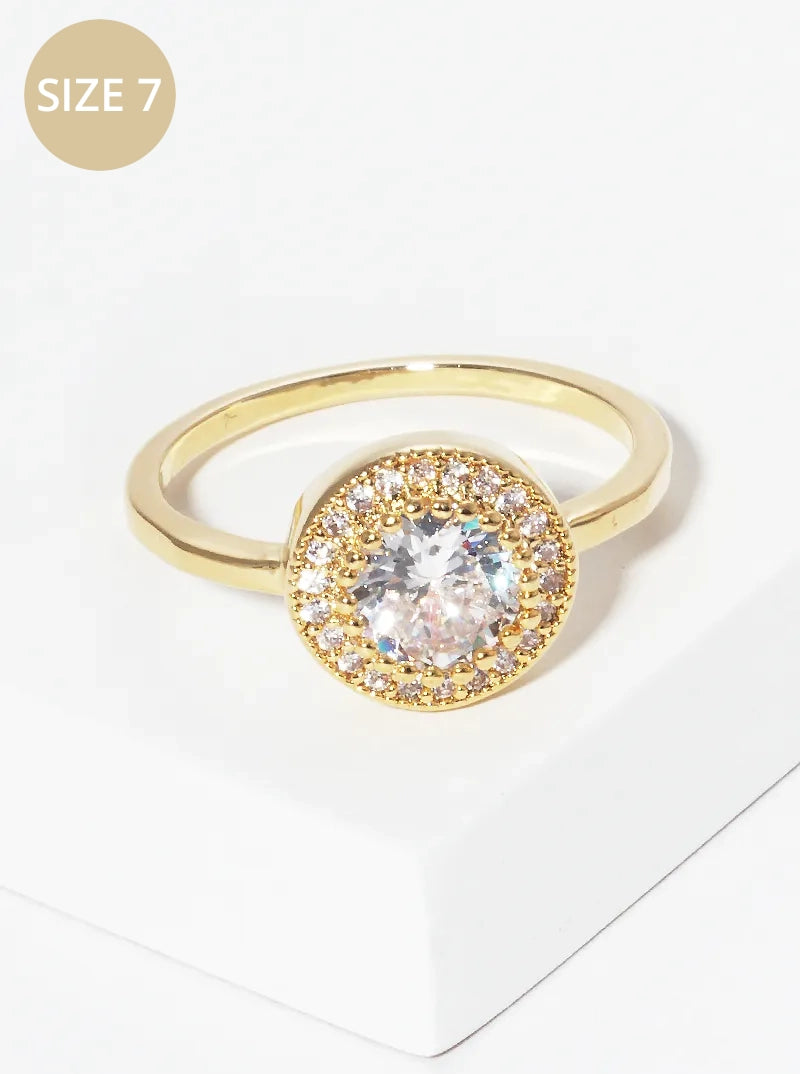 White Gold Dipped Cubic Zirconia Pave Round Rings