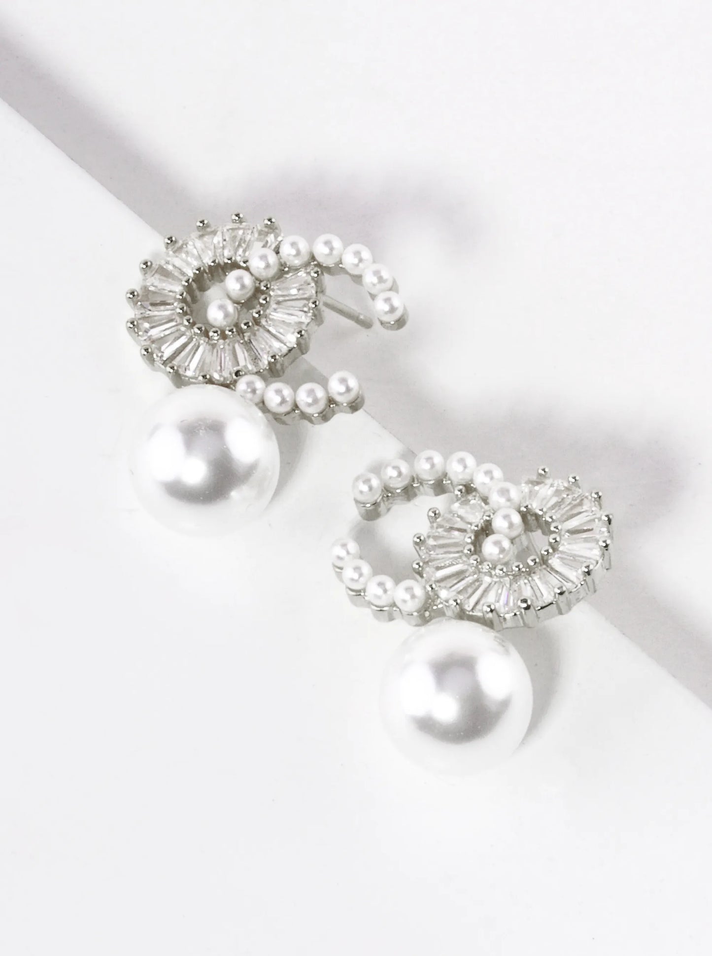 14K Gold Dipped Pearl Bead Drop OC Post Earrings