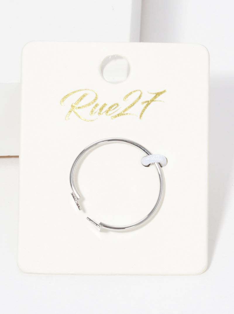 Wire Tiny Arrow Adjustable Brass Cuff Ring