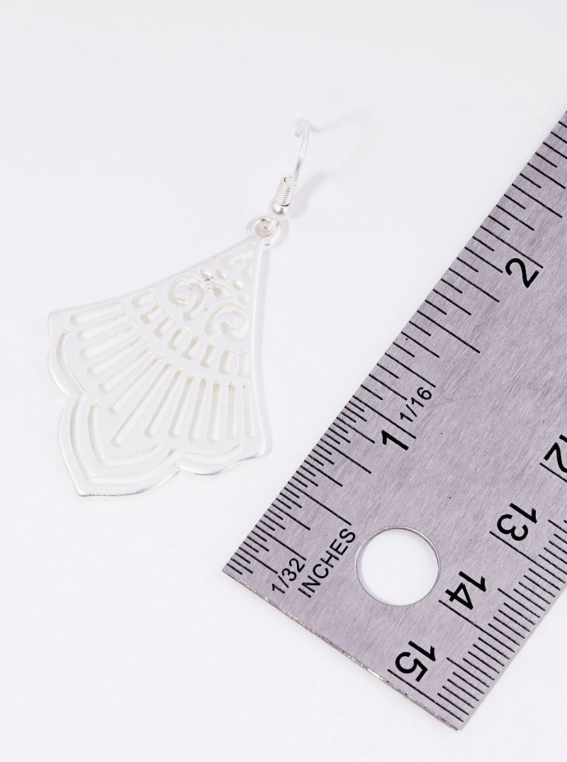 Wire Wrapped Metal Filigree Dangle Drop Earrings