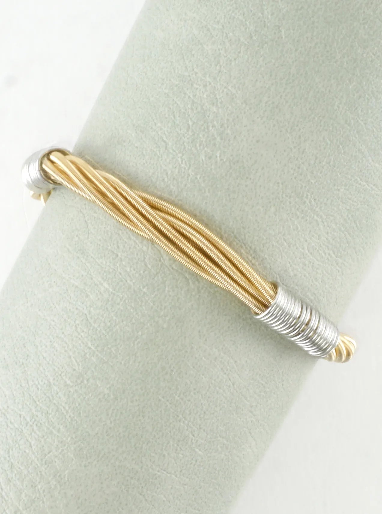 Wired In 3 Places Stretch Piano Wire Bracelet