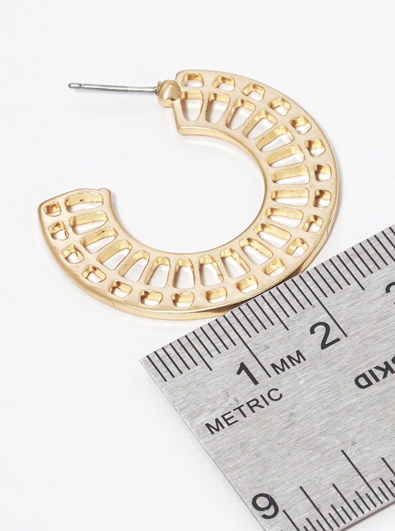 Metal Round Hoop Earrings