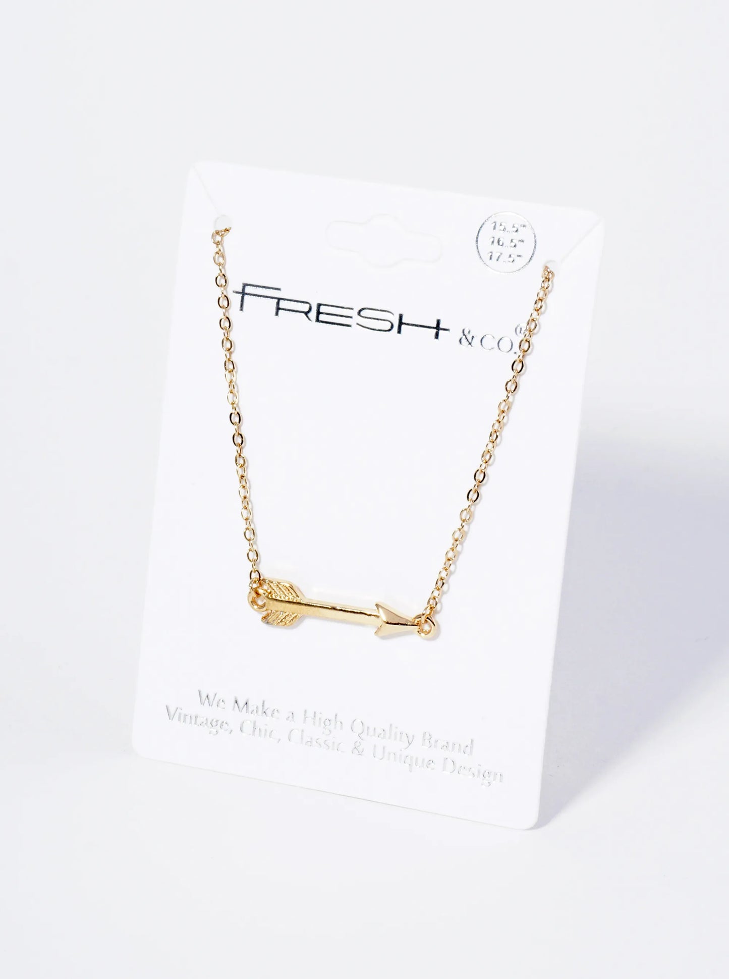 1 Inch Metal Arrow Pendant Necklace