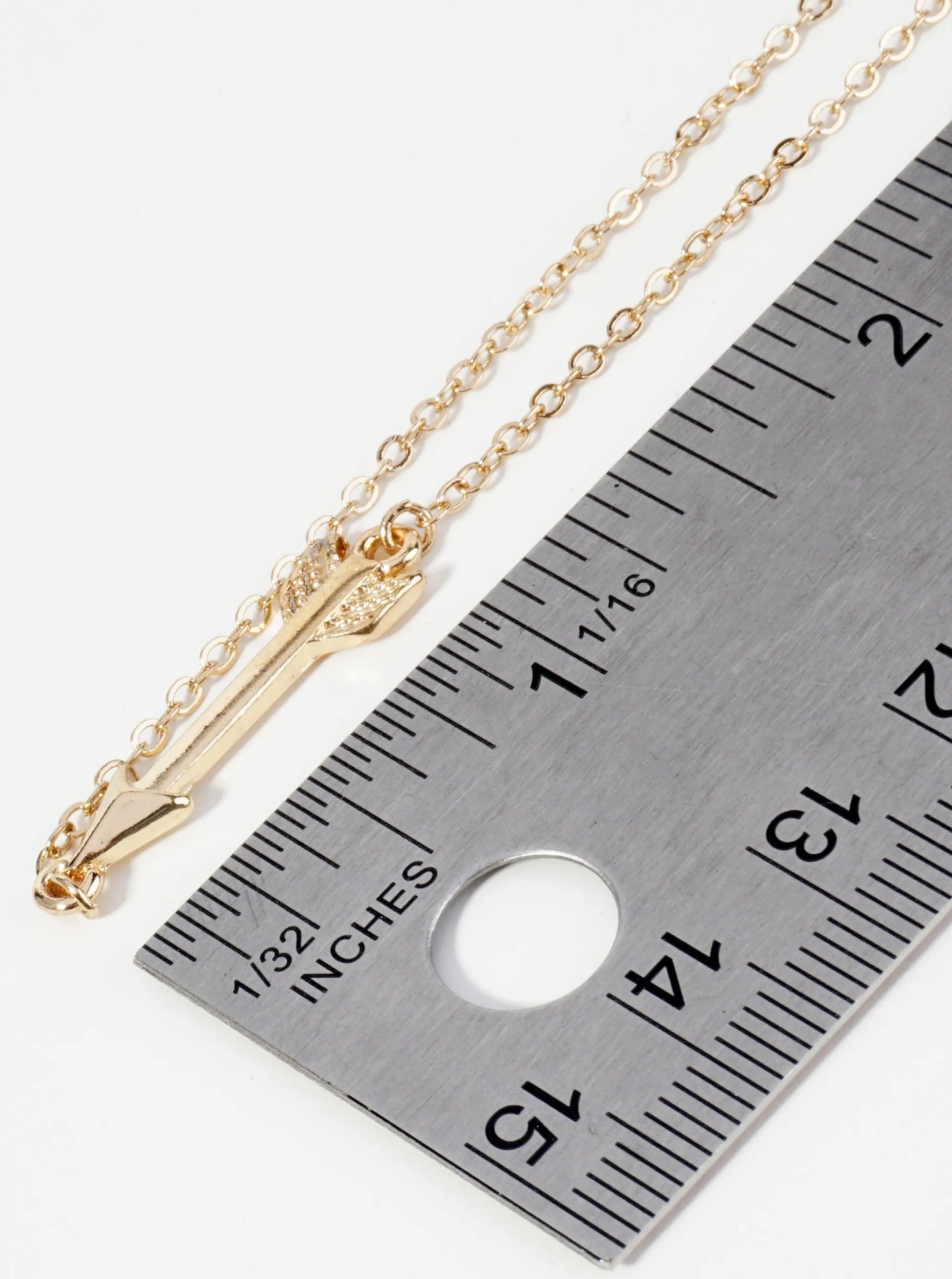 1 Inch Metal Arrow Pendant Necklace