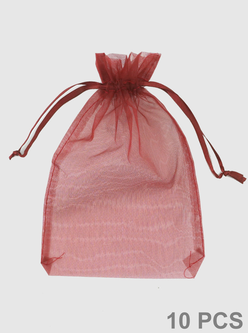 10 PCS Organza Drawstring Jewelry Gift Pouch Bag