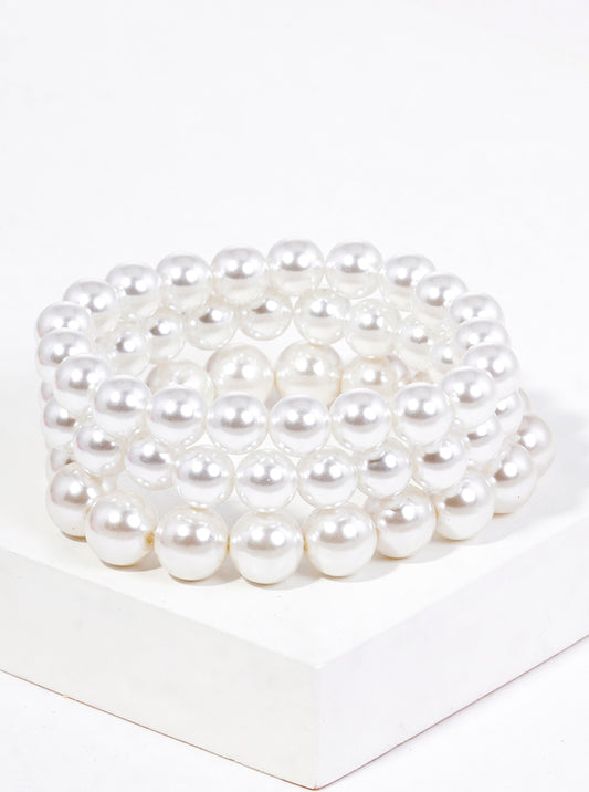 10 And 12mm Ball Bead Stretch Stackable Bracelet