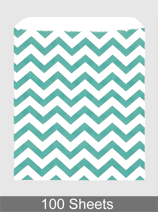 100pcs 5x6.5inch Zigzag Pattern Printed Kraft Bag