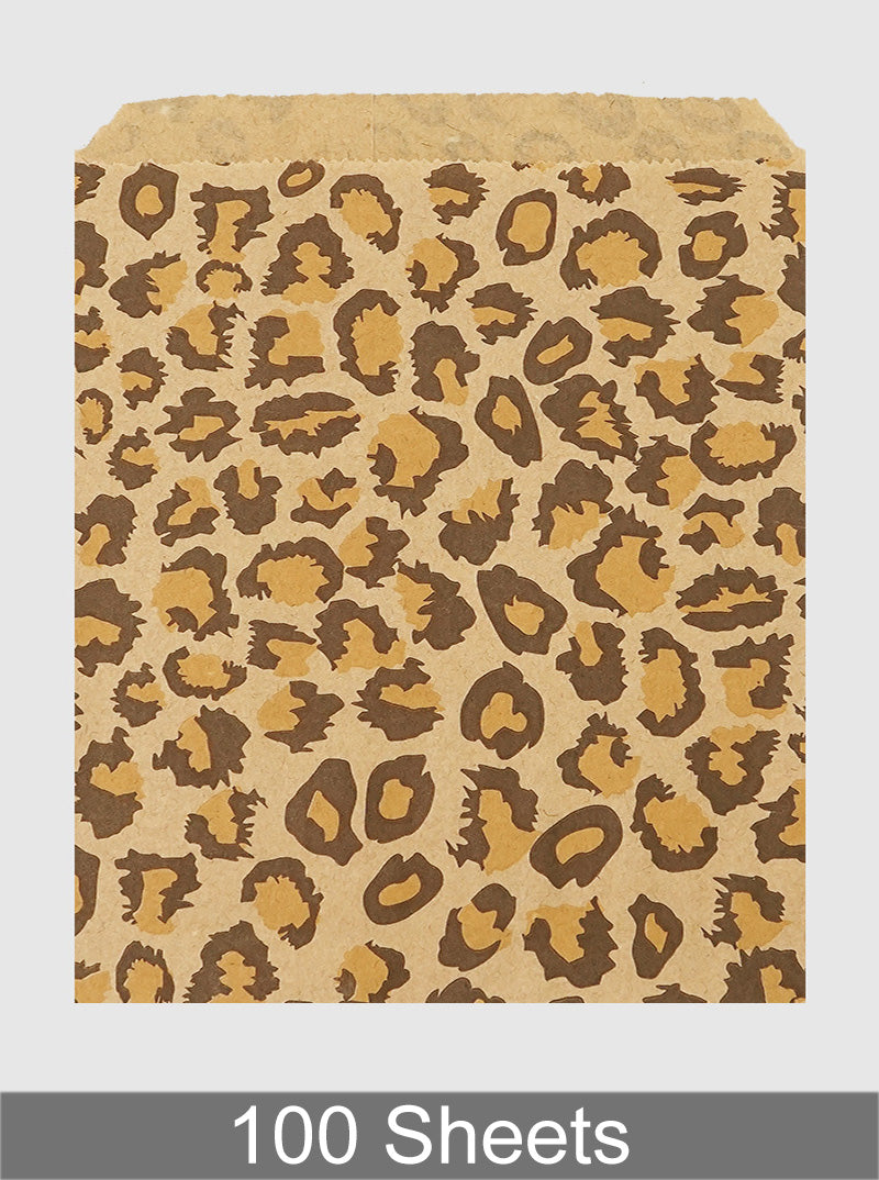 100pcs 5x6.5inch Zigzag Pattern Printed Kraft Bag