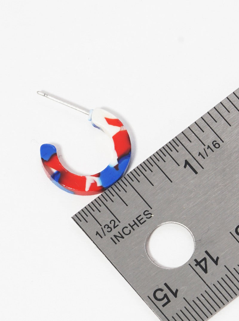 10mm Acetate Open Hoop Earrings