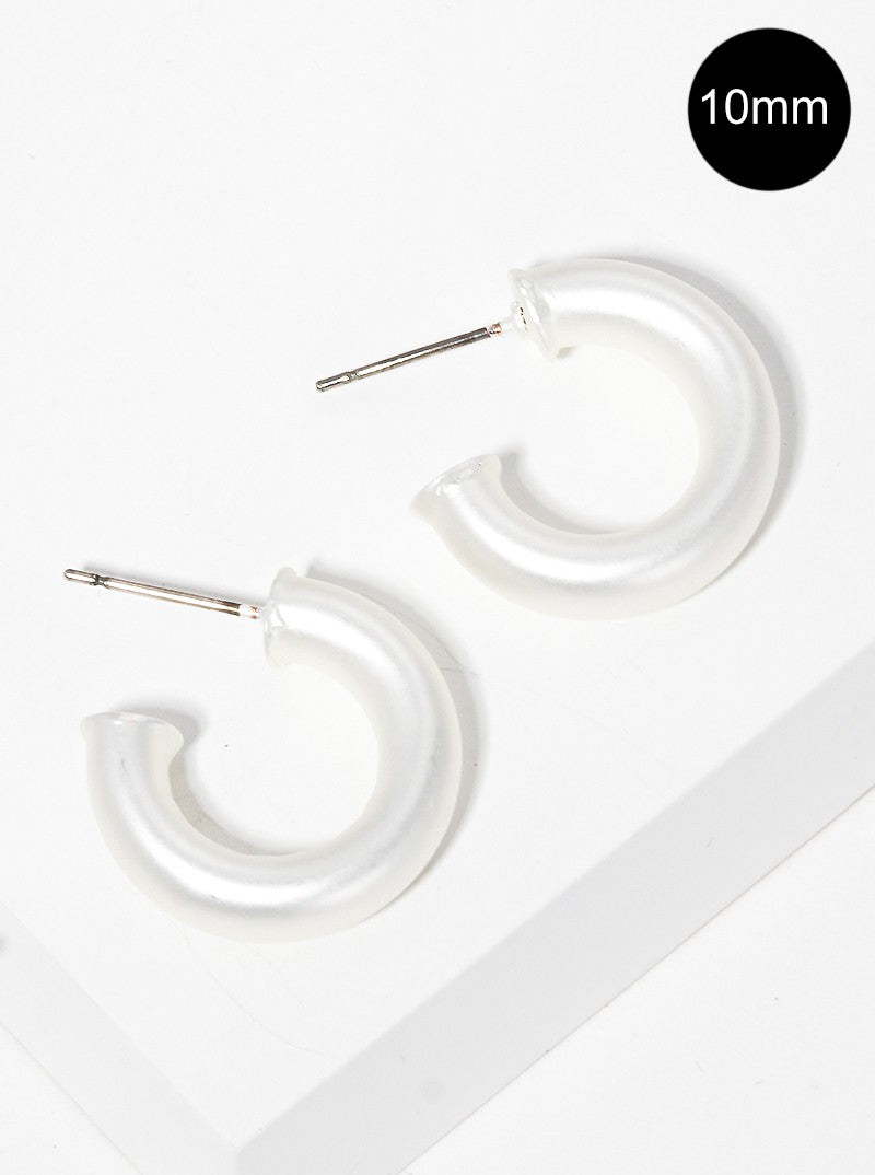 10mm Bold Brass Hollow Hoop Earrings