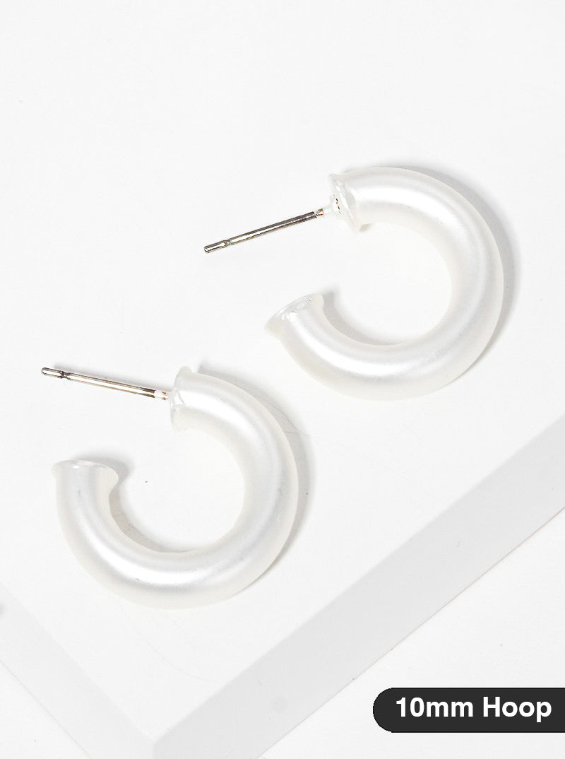 10mm Bold Brass Hollow Hoop Earrings