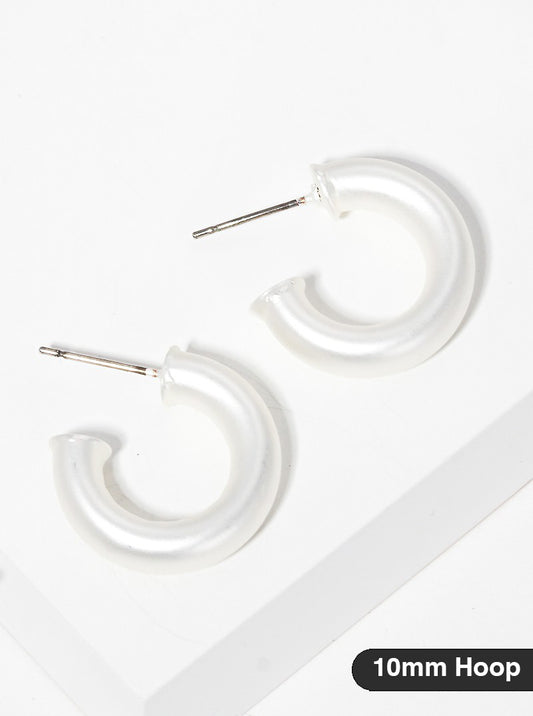 10mm Bold Brass Hollow Hoop Earrings