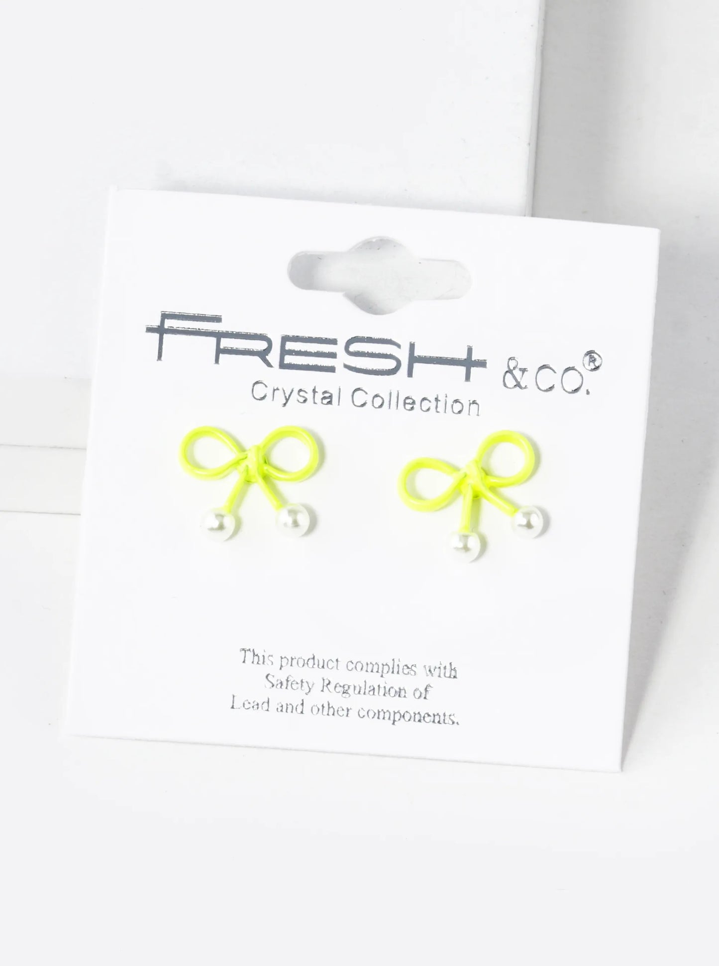 10mm Color Coated Wire Ribbon Bow Pearl Stud Earrings