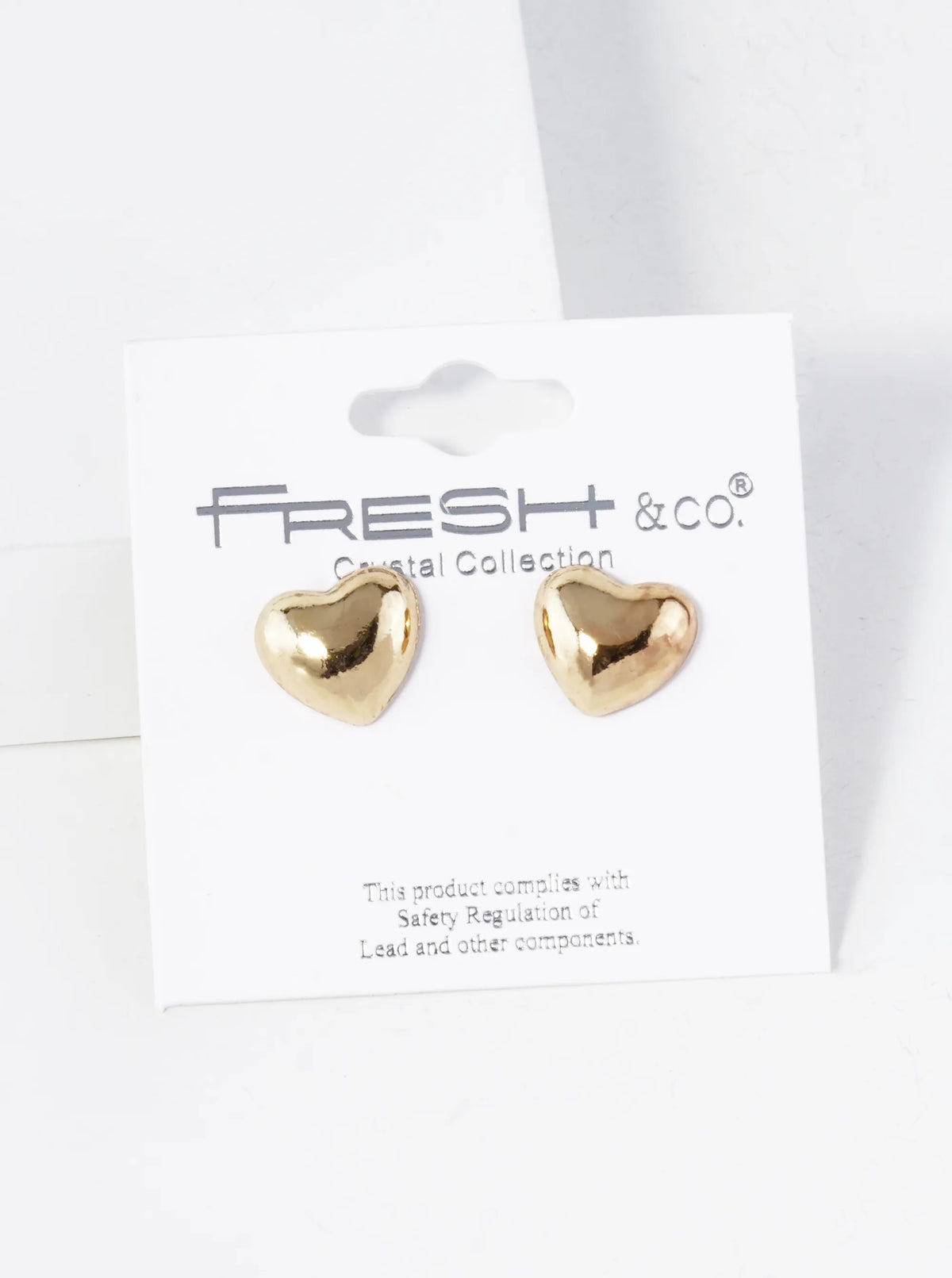 10mm Dainty Puffy Heart Stud Earrings