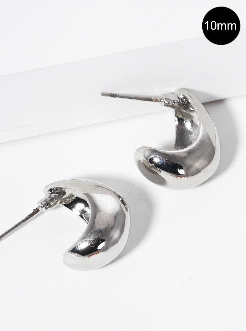 10mm Metal Bold Hoop Earrings