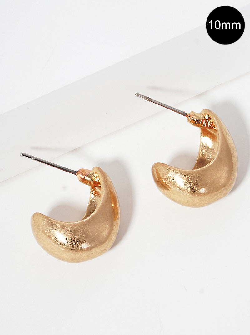 10mm Metal Bold Hoop Earrings