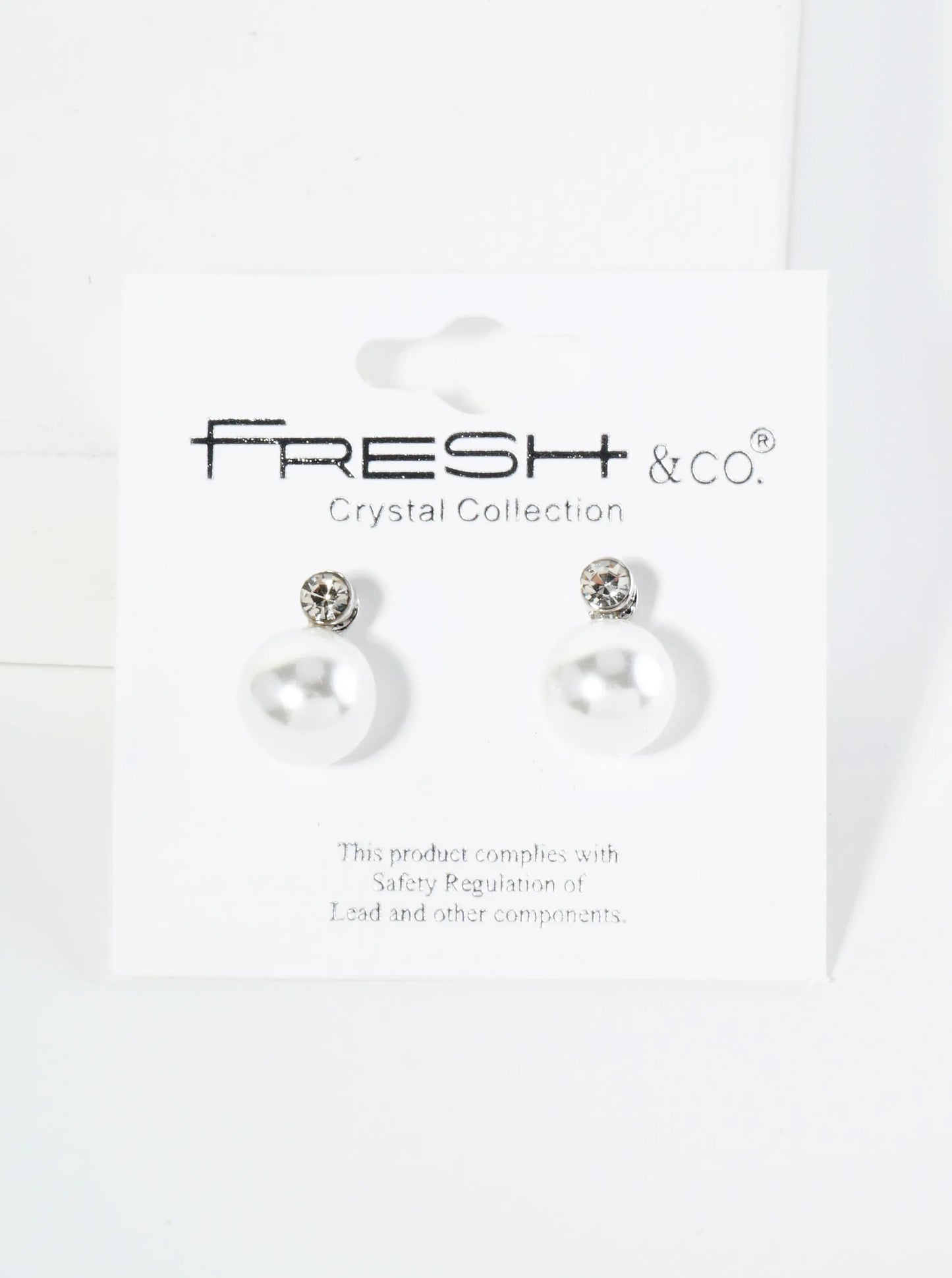 10mm Pearl Bead Drop Rhinestone Post Earrings