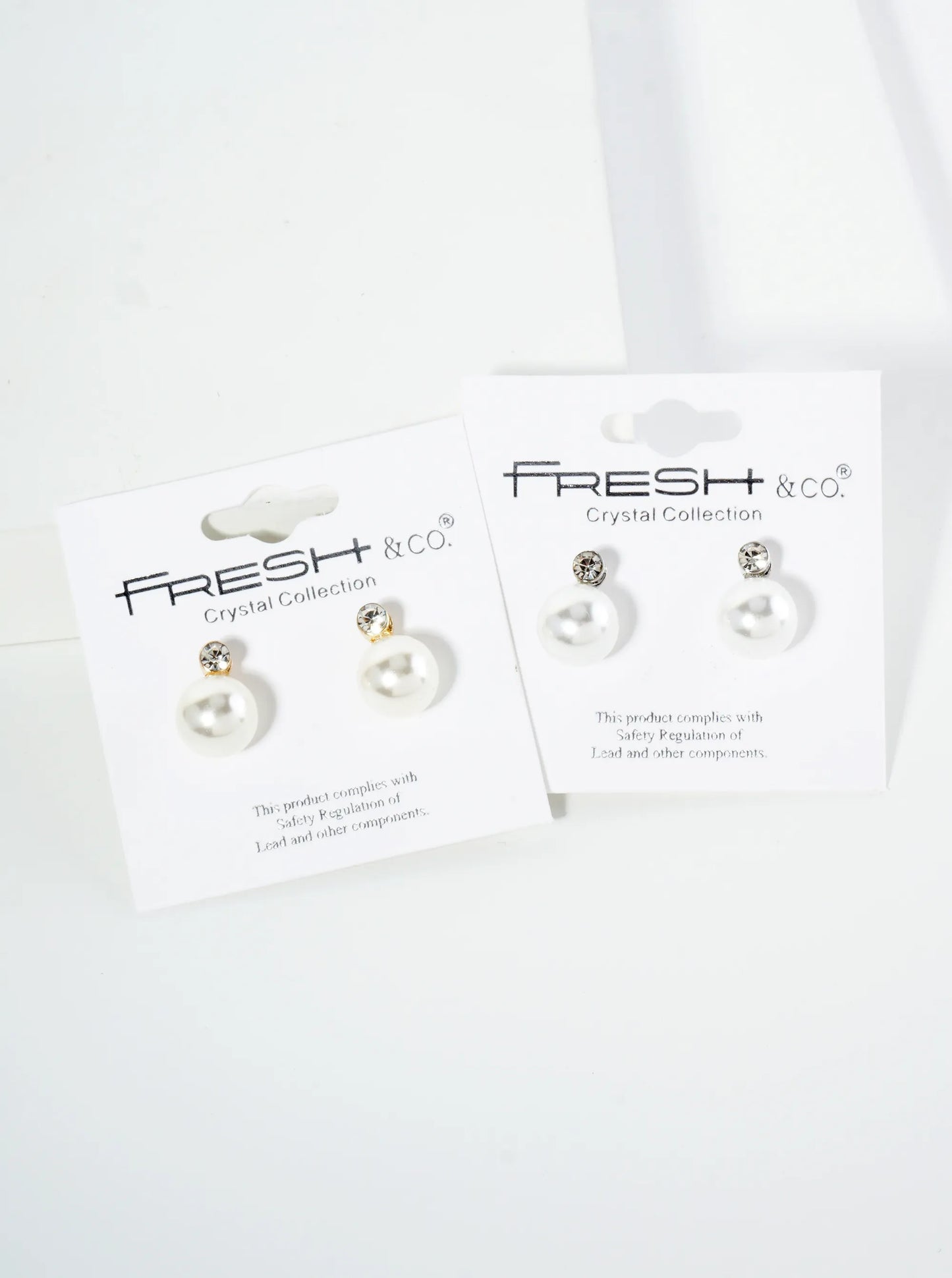 10mm Pearl Bead Drop Rhinestone Post Earrings