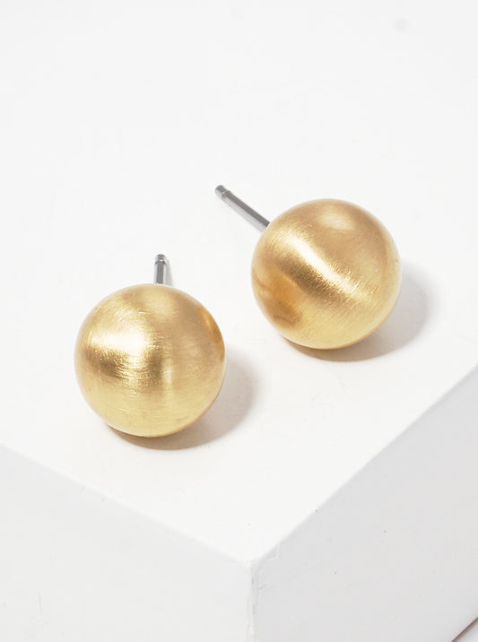 10mm Plated Resin Ball Bead Post Stud Earrings