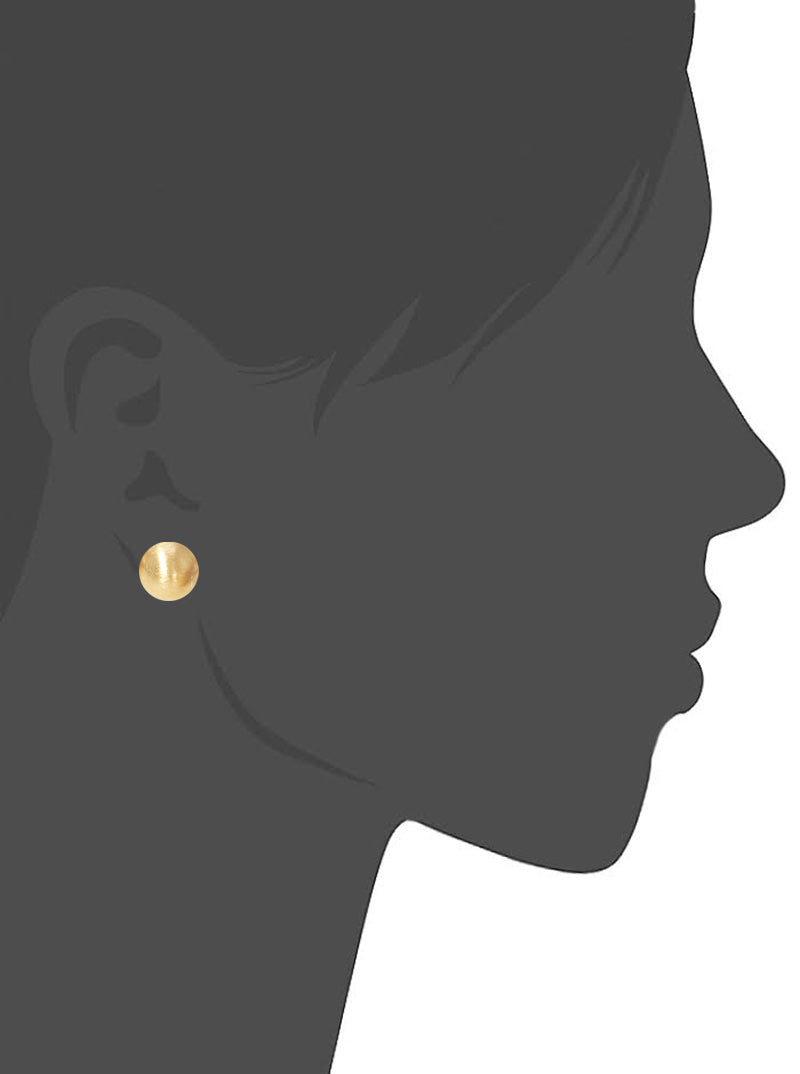 10mm Plated Resin Ball Bead Post Stud Earrings