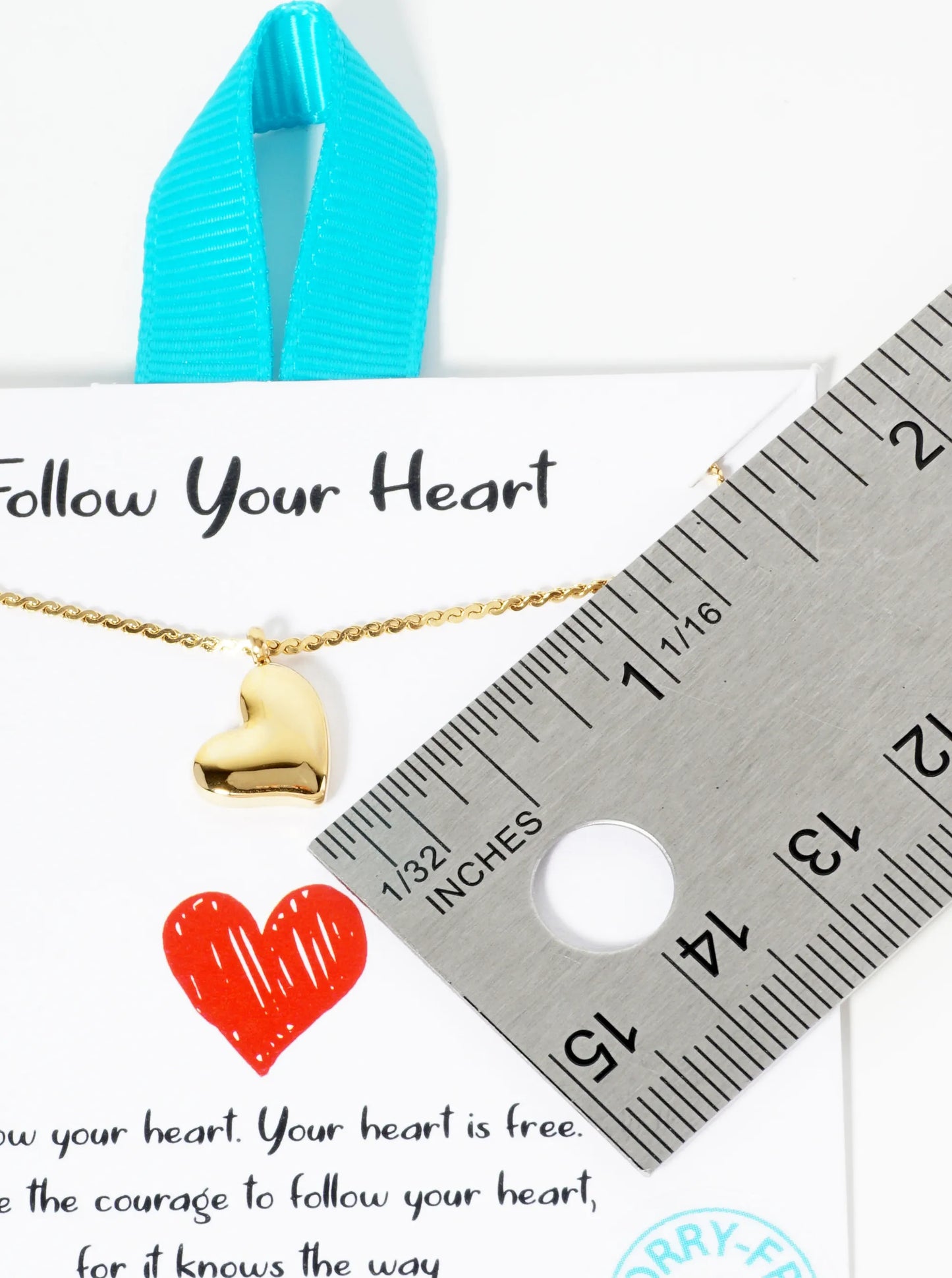 10mm Puffy Heart Pendant Hypoallergenic Stainless Steel Necklace