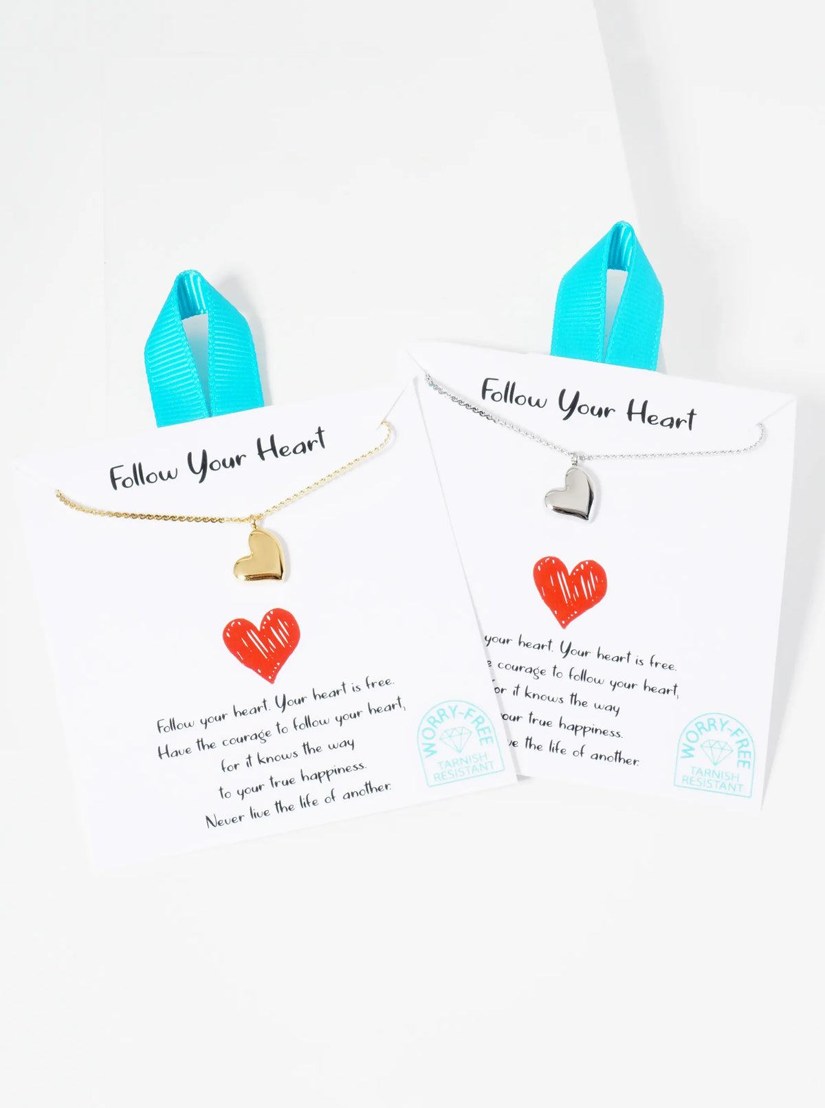 10mm Puffy Heart Pendant Hypoallergenic Stainless Steel Necklace
