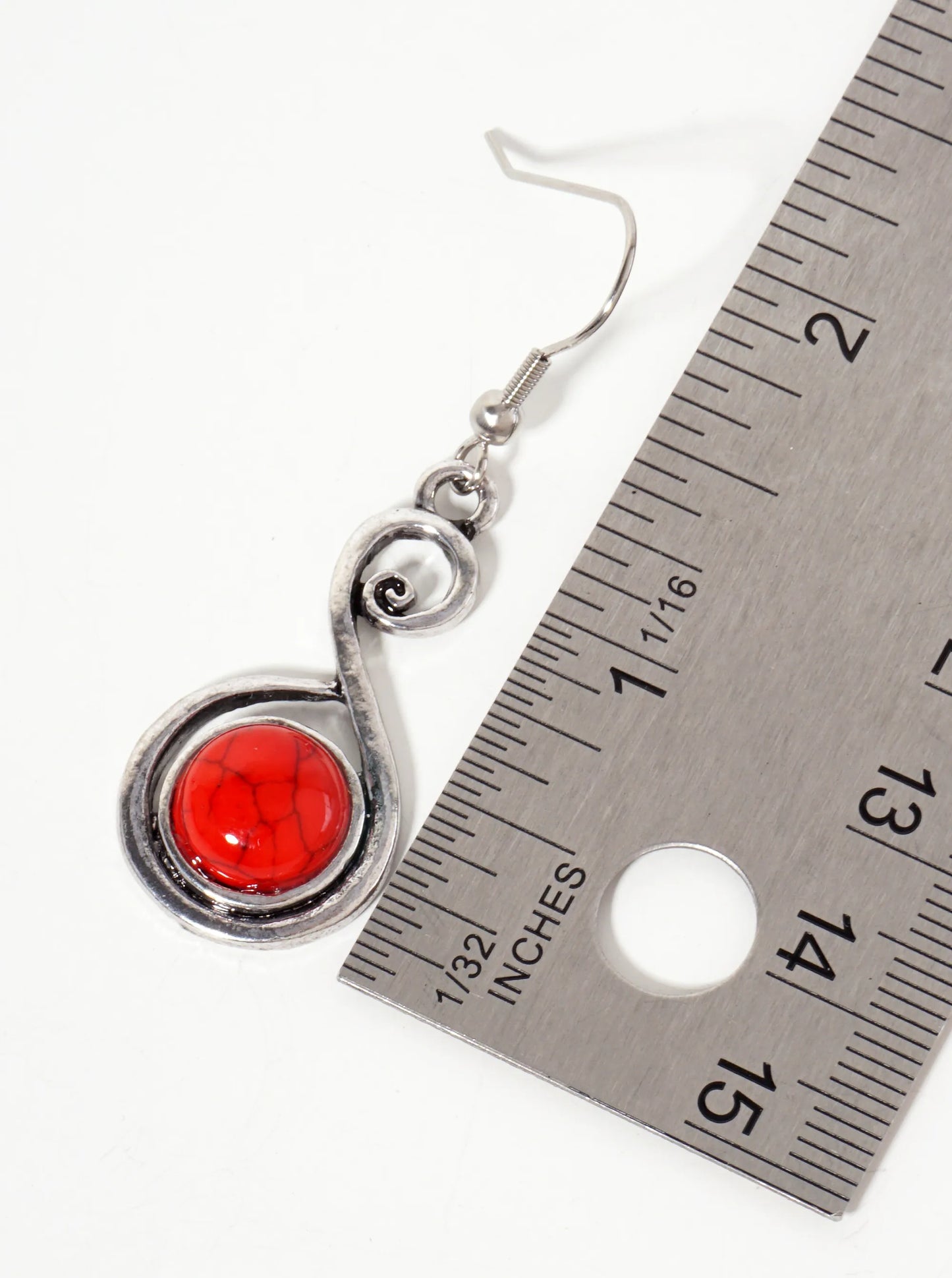 10mm Semi-Precious Natural-Stone Artistic Earrings