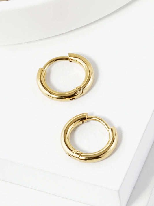 10mm Stainless Steel Huggie Hoop Earrings