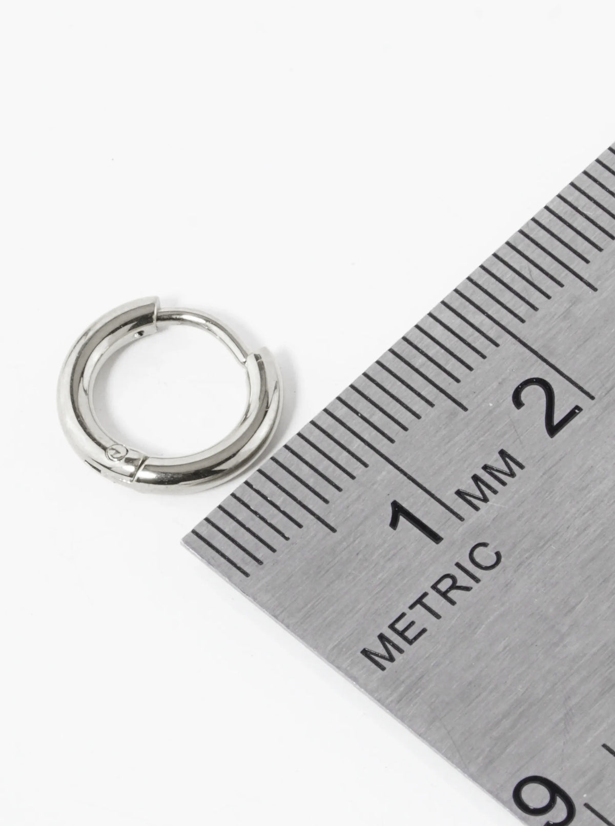 10mm Stainless Steel Huggie Hoop Earrings