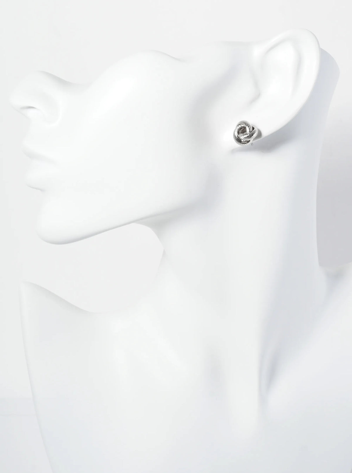 10mm Textured Classic Love Knot Stud Earrings