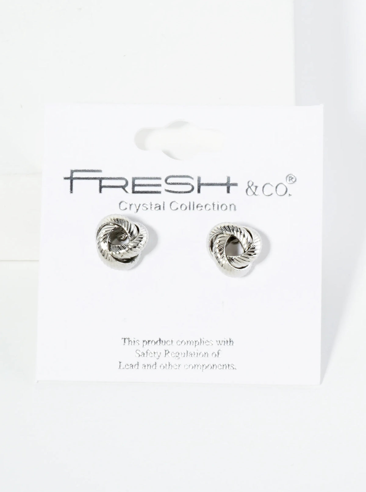 10mm Textured Classic Love Knot Stud Earrings
