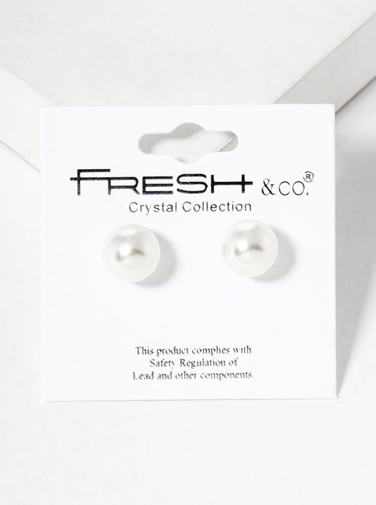 8mm Pearl Post Stud Earrings