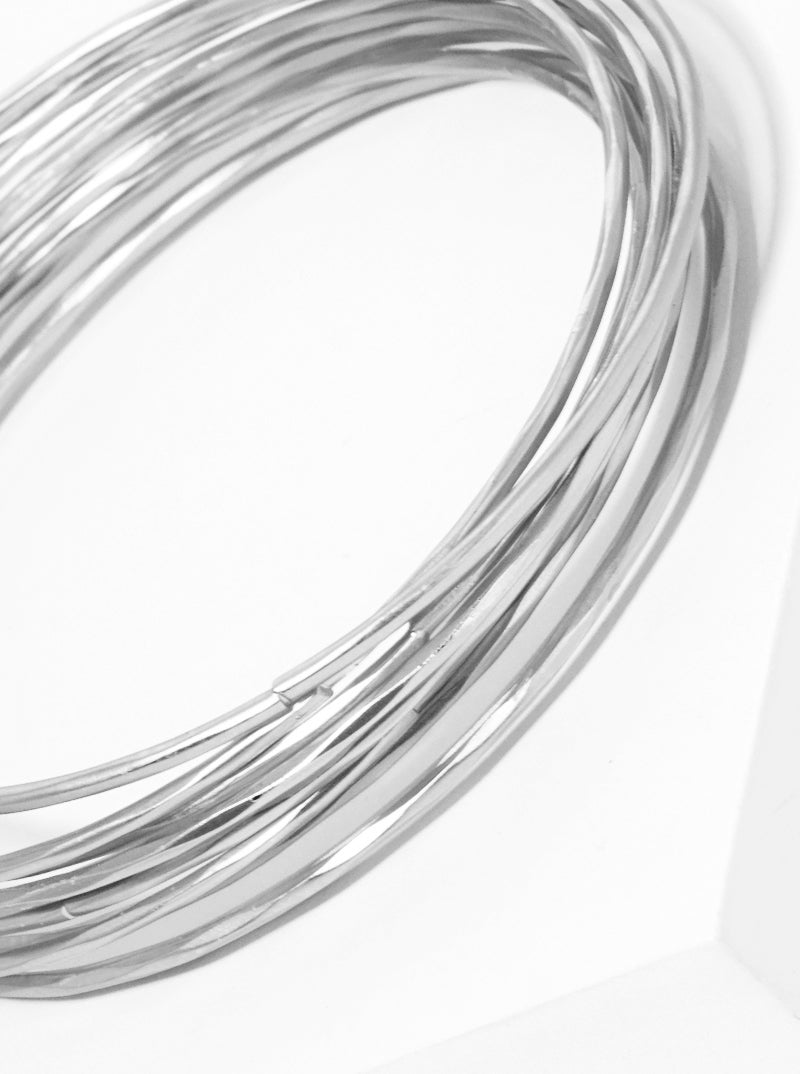 10pcs Set Hammered Metal Multi Bangle Bracelet