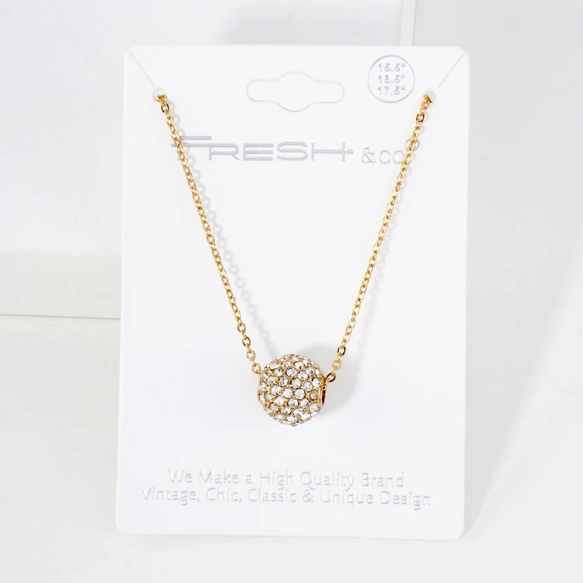 12mm Crystal-Pave Ball Pendant Necklace