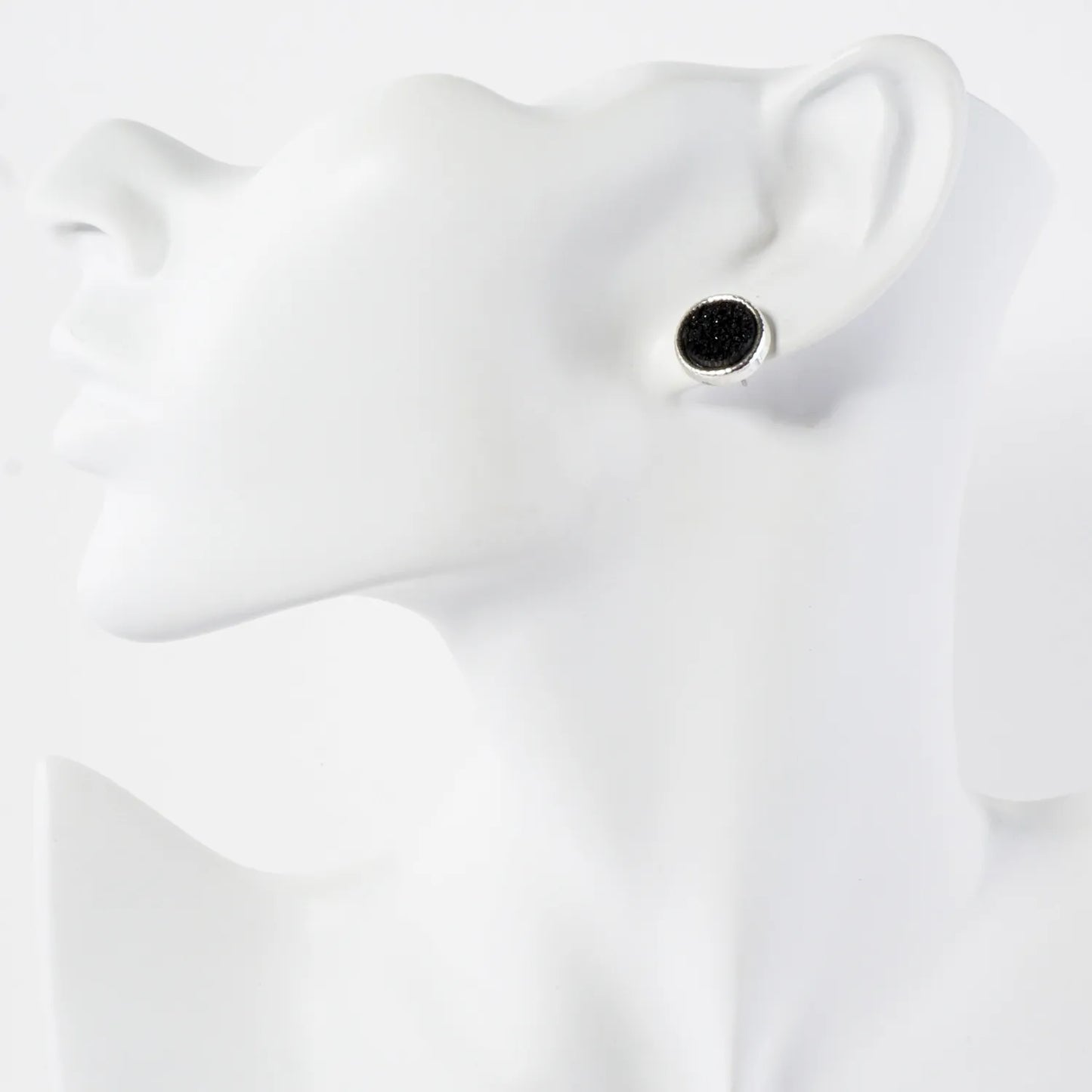 12mm Round Simulated Druzy Post Stud Earrings