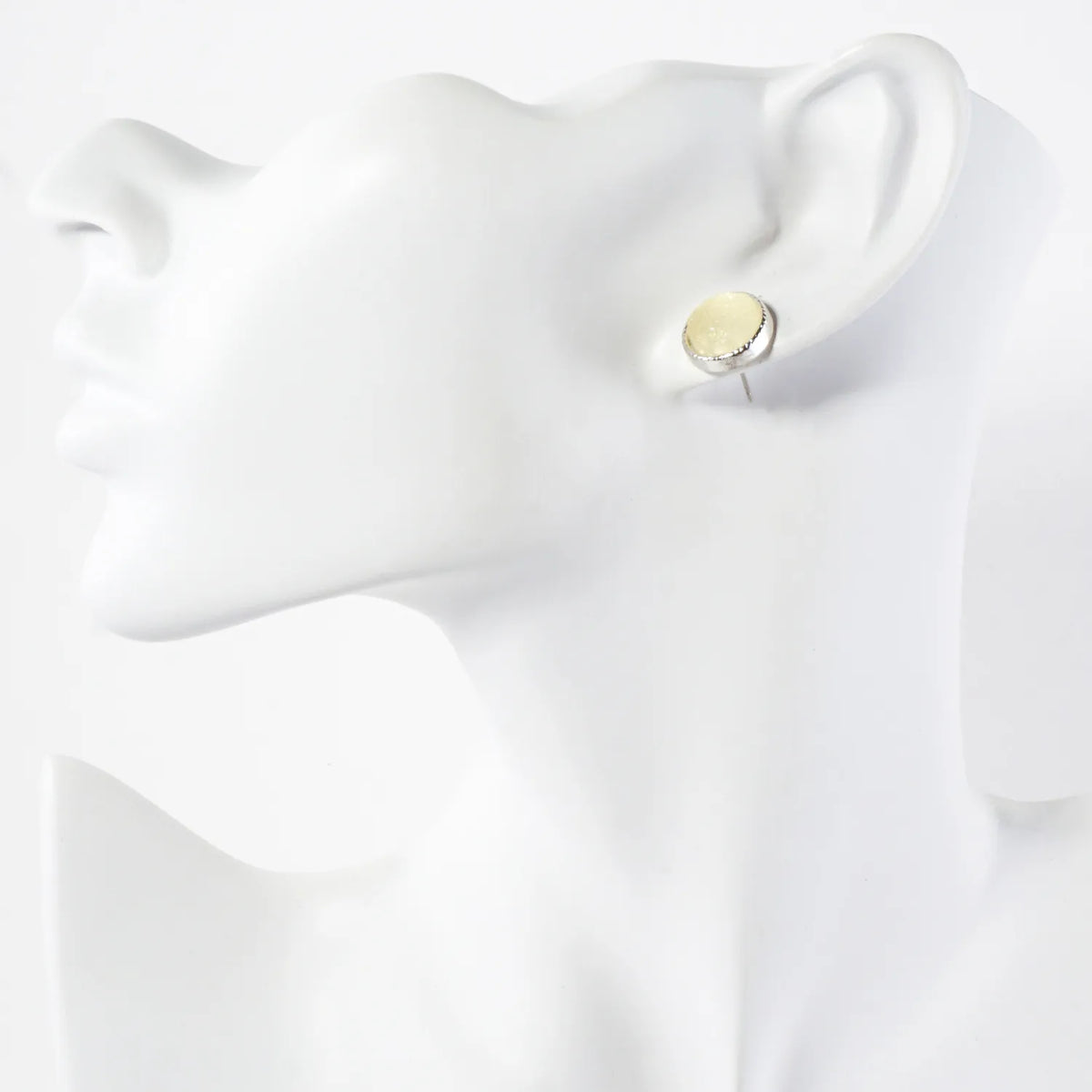 12mm Round Simulated Druzy Post Stud Earrings