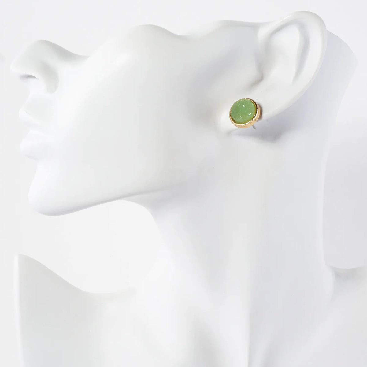 12mm Round Simulated Druzy Post Stud Earrings