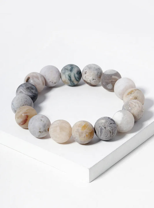 12mm Semiprecious Stone Stretch Bracelet
